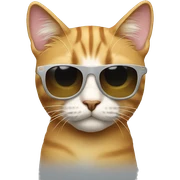 Cat with sunglasses sticker