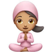 asian yoga girl light pink clothes  sticker