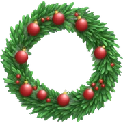 simple christmas wreath  sticker