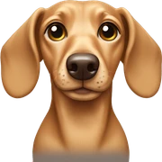beige dachshund sticker