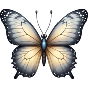Dim grey beautiful sparkling butterfly sticker