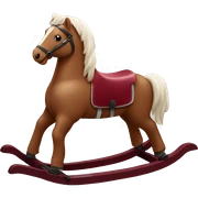 burgundy rocking horse sticker