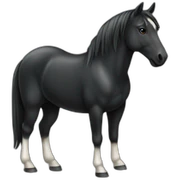 caballo color negro  sticker
