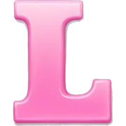 Pink letter L sticker