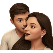 intimate moment between couple sticker
