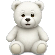 White Teddy bear White cute sticker