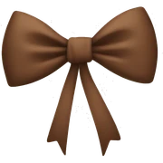 Brown bow sticker