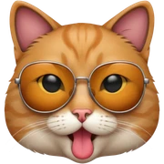 Cat with sunglasses sticker