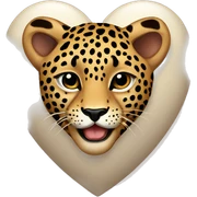 leopard heart sticker