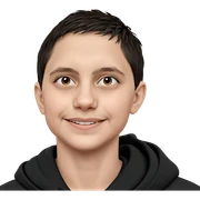 smiling boy in black hoodie sticker
