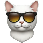 Cat with sunglasses sticker