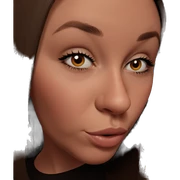 portrait of a brown-eyed girl sticker
