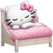 Hello kitty sleeps sticker
