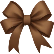 Brown bow sticker