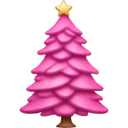 pink christmas tree sticker