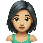 Girl- parrot dark hair  sticker