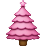 Pink Christmas tree  sticker