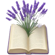 Lavender book sticker