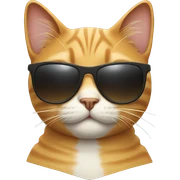 Cat with sunglasses sticker