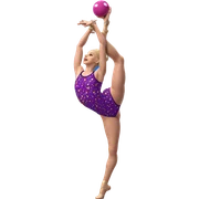 flexible dance pose in leotard sticker