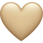 Beige heart sticker