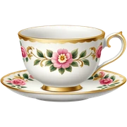 Fancy tea cup sticker