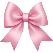 light pink ribbon bow sticker