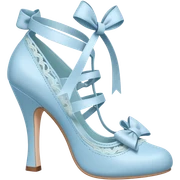 pastel blue heel with bow lace up sticker