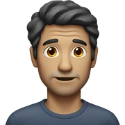 a man with dark hair and wrinkles  sticker