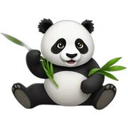panda playing majang sticker