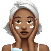 Girl doing skincare sticker