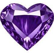Heart shaped 56-carat purple diamond sticker