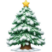 Snowy Christmas tree sticker