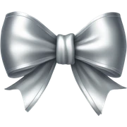 Silver color bow sticker
