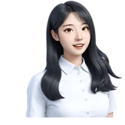 smiling girl in white shirt sticker