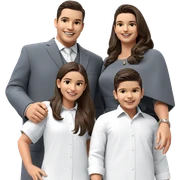 smiling group in formal wear sticker