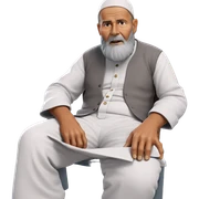 old man with a beard sticker