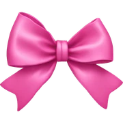 Pink bow sticker
