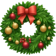 Christmas wreath sticker
