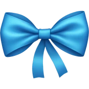 Blue bow sticker