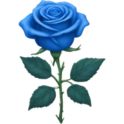 blue rose sticker