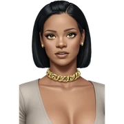 girl with black hair jewelry sticker