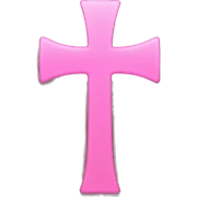 Pink cross sticker
