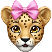 Cheetah with pink bow  sticker