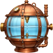 Steampunk water chamber sticker