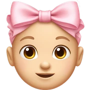 baby pink bow sticker