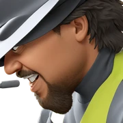 realistic portrait of a man sticker