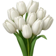 white tulip bouquet  sticker