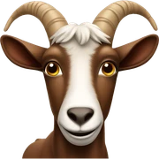 Brown goat sticker