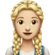 blonde girl with braid portrait sticker